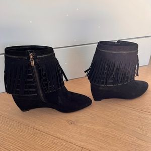 Enzo Angiolini black platform booties